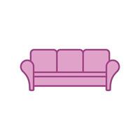 Sofa Couch Icon Template Illustration Design vector