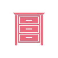 Cabinet Drawers Icon Template Illustration Design vector