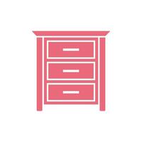 Cabinet Drawers Icon Template Illustration Design vector