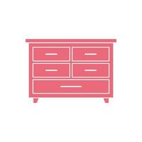Cabinet Drawers Icon Template Illustration Design vector