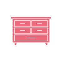 Cabinet Drawers Icon Template Illustration Design vector