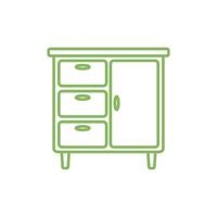 Cabinet Drawers Icon Template Illustration Design vector