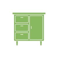 Cabinet Drawers Icon Template Illustration Design vector