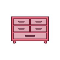 Cabinet Drawers Icon Template Illustration Design vector