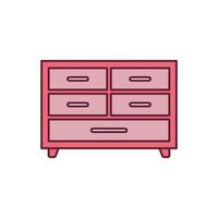 Cabinet Drawers Icon Template Illustration Design vector