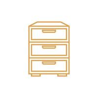 Cabinet Drawers Icon Template Illustration Design vector