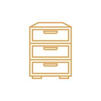 Cabinet Drawers Icon Template Illustration Design vector