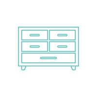 Cabinet Drawers Icon Template Illustration Design vector