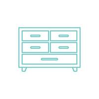 Cabinet Drawers Icon Template Illustration Design vector