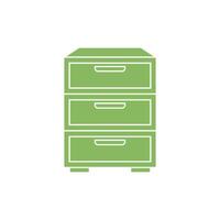 Cabinet Drawers Icon Template Illustration Design vector