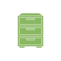 Cabinet Drawers Icon Template Illustration Design vector