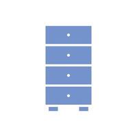 Cabinet Drawers Icon Template Illustration Design vector