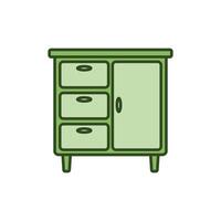 Cabinet Drawers Icon Template Illustration Design vector