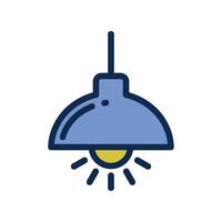 Hanging Lamp Icon Template illustration design vector