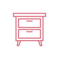 Cabinet Drawers Icon Template Illustration Design vector