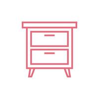 Cabinet Drawers Icon Template Illustration Design vector