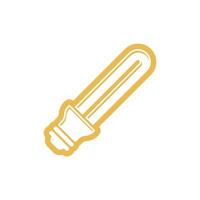 Economical Light Bulb Icon Template vector