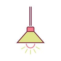 Hanging Lamp Icon Template illustration design vector