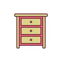 Cabinet Drawers Icon Template Illustration Design vector