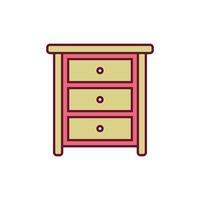 Cabinet Drawers Icon Template Illustration Design vector