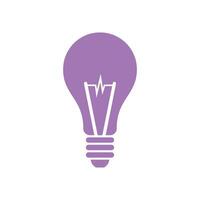 Bulb Lamp Icon Template Illustration Design vector