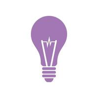 Bulb Lamp Icon Template Illustration Design vector