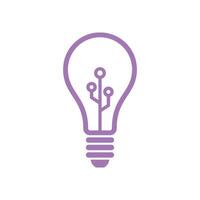 Bulb Lamp Icon Template Illustration Design vector