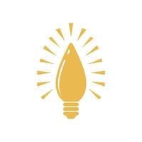 Decorating Bulb Lamp Icon Template Illustration Design vector