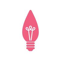 Decorating Bulb Lamp Icon Template Illustration Design vector