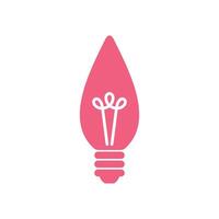 Decorating Bulb Lamp Icon Template Illustration Design vector