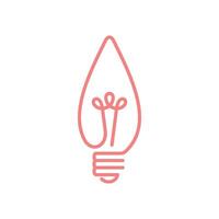 Decorating Bulb Lamp Icon Template Illustration Design vector