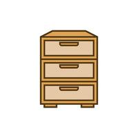 Cabinet Drawers Icon Template Illustration Design vector
