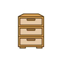 Cabinet Drawers Icon Template Illustration Design vector