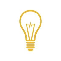 Bulb Lamp Icon Template Illustration Design vector