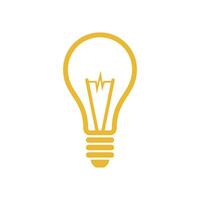 Bulb Lamp Icon Template Illustration Design vector