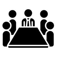 Office Meeting icon line illustration vector