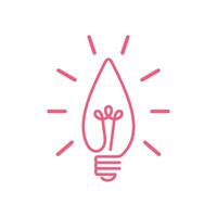 Decorating Bulb Lamp Icon Template Illustration Design vector