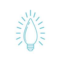 Decorating Bulb Lamp Icon Template Illustration Design vector