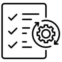 Process Evaluation icon line illustration vector