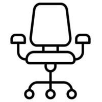 Office Chair icon line illustration vector