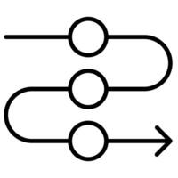 proceso diagrama de flujo icono línea ilustración vector
