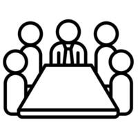 Office Meeting icon line illustration vector