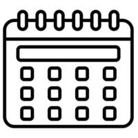 Office Calendar icon line illustration vector