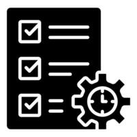 Task Management icon line illustration vector