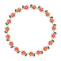 floral frame design template vector