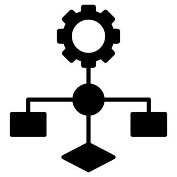Workflow Automation icon line illustration vector