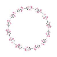 floral frame design template vector