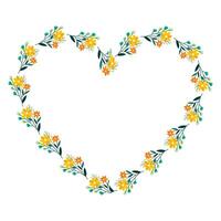 hand drawn hearts border and frame vector
