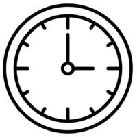 oficina reloj icono línea ilustración vector