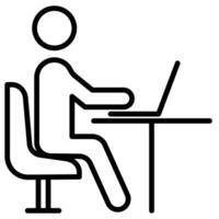 Office Work icon line illustration vector